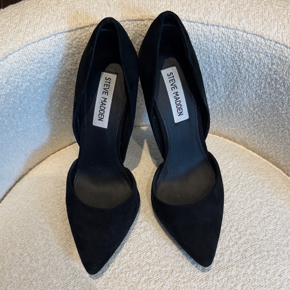 Steve Madden Black Suede Heels